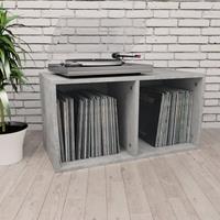 vidaXL Opbergbox voor LP's 71x34x36 cm bewerkt hout betongrijs