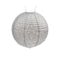 Lumiz Solar Lampion Ikat Rond - 30 Cm - Licht Taupe