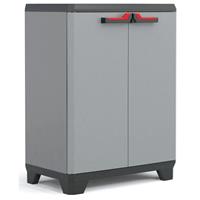 Keter Niedriger Lagerschrank Stilo Grau und Schwarz 90 cm