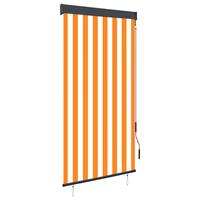 Vidaxl Rolgordijn Voor Buiten 80x250 Cm Wit En Oranje