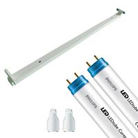 BES LED Led Tl Armatuur Met T8 Buis - Aigi Dybolo - 150cm Dubbel - Philips - Corepro Ledtube Em 865 - 40w - Helder/koud Wit