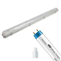 BES LED Led Tl Armatuur Met T8 Buis - Aigi Hari - 120cm Enkel - Philips - Corepro Ledtube Em 865 - 14.5w - Helder/koud Wit 6500k