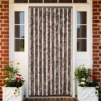 Vliegengordijn 90x200 cm chenille beige en lichtbruin
