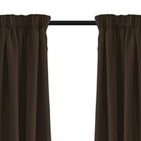 Larson - Luxe Verduisterend Gordijn Met Haken - 300x250 Cm - Chocolate