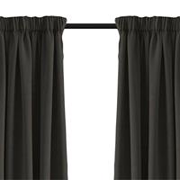 Larson - Luxe Verduisterend Gordijn Met Haken - 150x250 Cm - Dark Grey