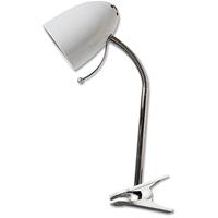 Led Klemlamp - Aigi Wony - E27 Fitting - Flexibele Arm - Rond - Glans Wit