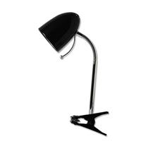 Led Klemlamp - Aigi Wony - E27 Fitting - Flexibele Arm - Rond - Glans Zwart