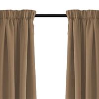 Larson - Luxe Verduisterend Gordijn Met Haken - 150x250 Cm - Dark Taupe