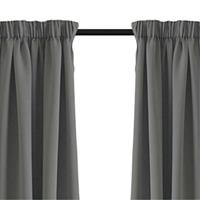 Larson - Luxe Verduisterend Gordijn Met Haken - 150x250 Cm - Grey