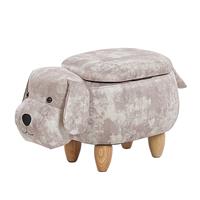 Beliani Doggy Hocker Fluweel 36 X 62 Cm