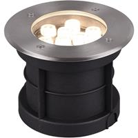 Led Grondspot - Trion Baliyi - Inbouw Rond - 9w - Waterdicht Ip65 - Warm Wit 3000k - Mat Nikkel - Rvs