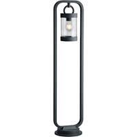 Led Tuinverlichting - Buitenlamp - Trion Semby Xl - Staand - Lichtsensor - E27 Fitting - Mat Zwart - Aluminium