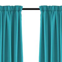 Larson - Luxe Verduisterend Gordijn Met Haken - 300x250 Cm - Turquoise