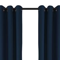 Larson - Luxe Verduisterend Gordijn Met Ringen- 300x250 Cm - Dark Blue