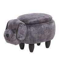 Beliani Doggy Hocker Fluweel 36 X 62 Cm