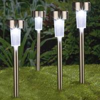 Haushalt 70162 - Lampen - Led - Solar - Rvs - Set Van 4 Stuks