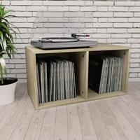 Vidaxl Opbergbox Voor Lp's 71x34x36 Cm Spaanplaat Sonoma Eikenkleurig