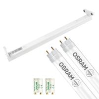 Osram - Led Tl Armatuur Met T8 Buis - Substitube Value Em 830 - Aigi Dybolo - 60cm Dubbel - 15.2w - Warm Wit 3000k