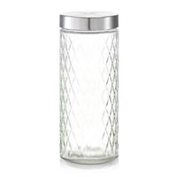 Zeller Present Vorratsglas »Vorratsglas "Raute" m. Metalldeckel«, Glas/Metall, 2000 ml, Glas/Metall, transparent, Ø11 x 27,5 cm