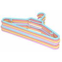 12x Pastel Gekleurde Kledinghangers 27 Cm Voor Kinderkleding - Kledingkast - Kunststof Klerenhangers - Kledinghangertjes