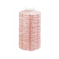 Lumiz Solar Lampion Paisley Cylinder - 18 Cm - Roze