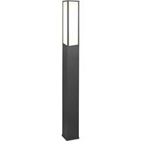Led Tuinverlichting - Staande Buitenlamp - Trion Ficco Xl - 15w - Warm Wit 3000k - Rechthoek - Mat Antraciet - Aluminium
