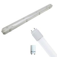 Led Tl Armatuur Met T8 Buis Incl. Starter - Aigi Hari - 120cm Enkel - 16w - Helder/koud Wit 6400k - Waterdicht Ip65