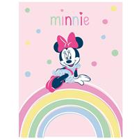 Disney Minnie Mouse Fleece Deken Rainbow - 100 X 140 Cm - Roze