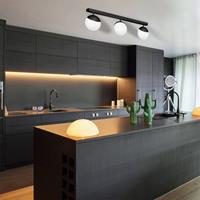 EULUNA Plafondlamp Sfera 3-lamps direct lang glas/zwart