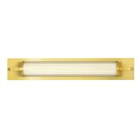 Viokef LED wandlamp Frida, glas, wit/goud, buisvormig