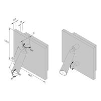 HERA Leeslamp BL1-LED, in-/aanbouw, schakelaar, zwart