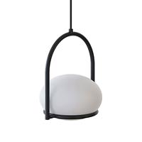 LEDS-C4 Coco Single hanglamp, zwart/wit