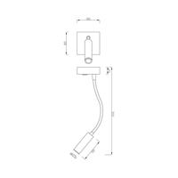 Deko-Light LED-Wandleuchte Brahe I, Leseleuchte, weiß