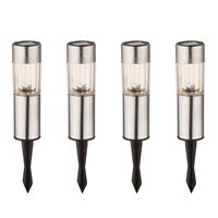 Globo Set van 4 - Aro LED-solar-sfeerlamp met aardspies
