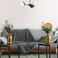 EULUNA Plafondlamp Sfera 3-lamps afstand glas/zwart