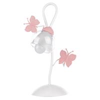 EULUNA Tischleuchte Butterfly mit Dekoration in Rosé
