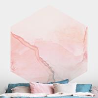 Klebefieber Hexagon Mustertapete selbstklebend Spiel der Farben Pastell Zuckerwatte