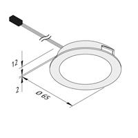 HERA LED meubelverlichting Dynamic FAR 58 staal 3W CCT