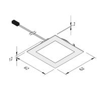 HERA LED meubelverlichting Dynamic FAQ 58 staal 3W CCT