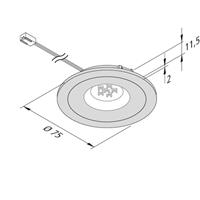 HERA LED meubelverlichting AR 68 4W zwart 2.700K