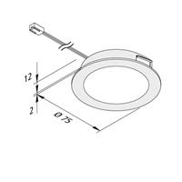 HERA LED meubelverlichting FAR 68 rvs 4W 2.700K