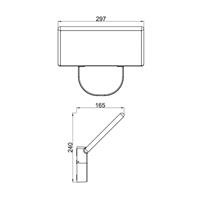 Deko-Light LED-Außenwandleuchte Alkes L, 30 cm breit