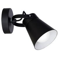 EULUNA Wandlamp Amos, zwart, 1-lamp