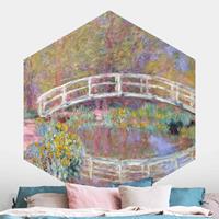 Klebefieber Hexagon Fototapete selbstklebend Claude Monet - Brücke Monets Garten