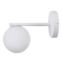 Euluna Wandlamp Gama in wit met glasbol