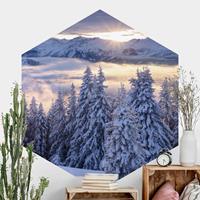 Klebefieber Hexagon Fototapete selbstklebend Blick in die Hohen Tauern vom Kreuzkogel Österreich