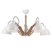 Euluna Plafondlamp Skansen 5-lamps instelbaar, wit