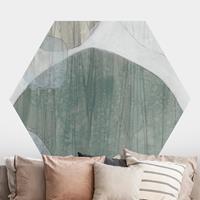 Klebefieber Hexagon Fototapete selbstklebend Jadesteine I