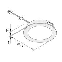 HERA LED meubelverlichting FAR 58 staal 3x-set 3W 3000K