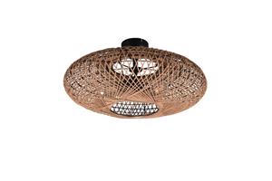 Trio Lighting Plafondlamp Hedda van sisal en metaal